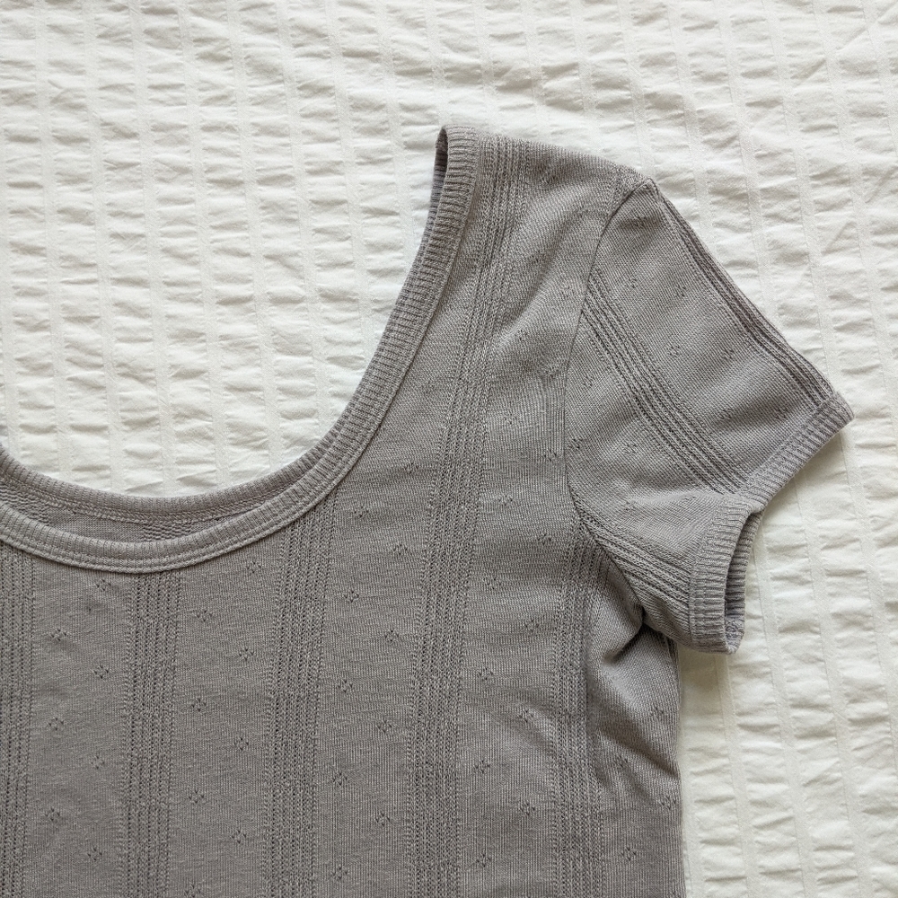 Madewell Pointelle Ribbed Tee - Picture 6 of 9